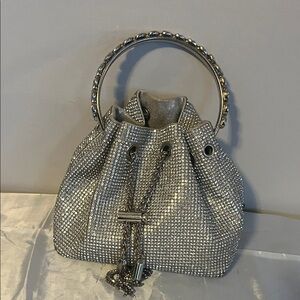 Silver  rhinestone Women's Bag